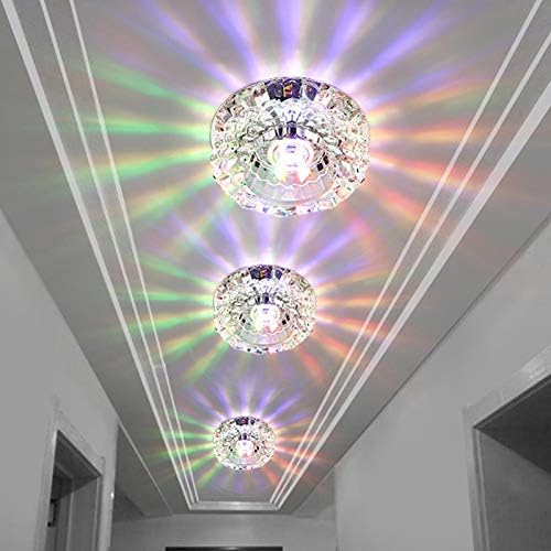 SXNING Aisle LED Ceiling Lamps Living Room Ceiling Lights Crystal Corridor Aisle Lights LED ligthing 3W (Colorful)